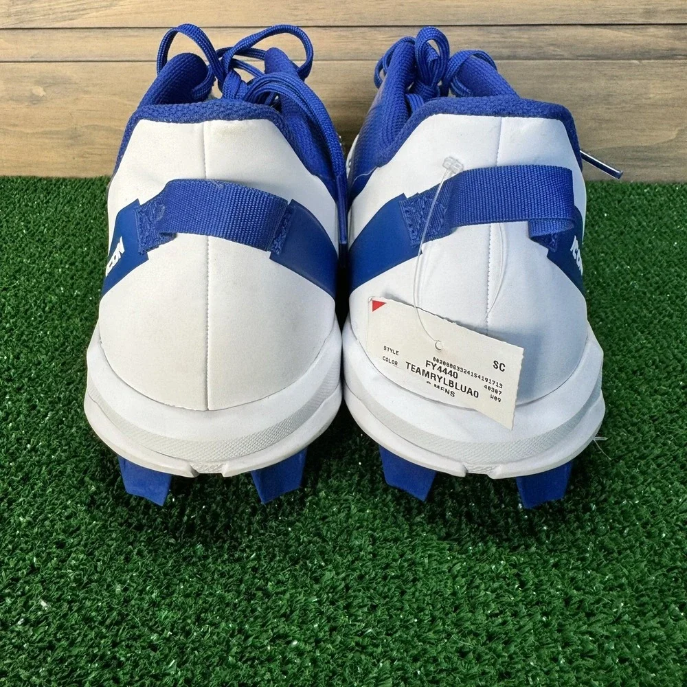 New Men's FY4440 Adidas Icon 7 MD‎ Low Molded TPU Baseball Cleats Size 15 Blue